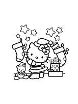 coloriage hello kitty decore pour noel